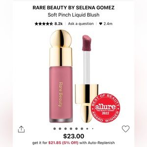 Rare Beauty - liquid blush. Encourage (soft neutral pink)